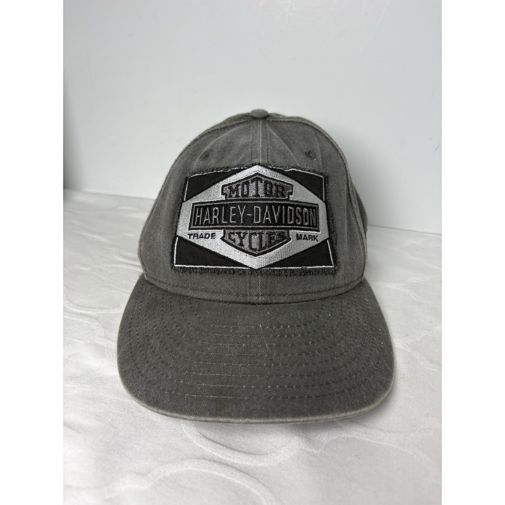 Harley Davison Hat Motor Cycles Motor  New Era 59 Fifty Sz M 7 1/2 Grey & Black